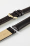 Hirsch KENT Textured Natural Leather Watch Strap in BROWN