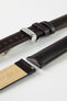 Hirsch KENT Textured Natural Leather Watch Strap in BROWN