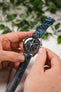 Hirsch Leaf in Blue & Black | Vegan Watch Strap | Hirsch Straps