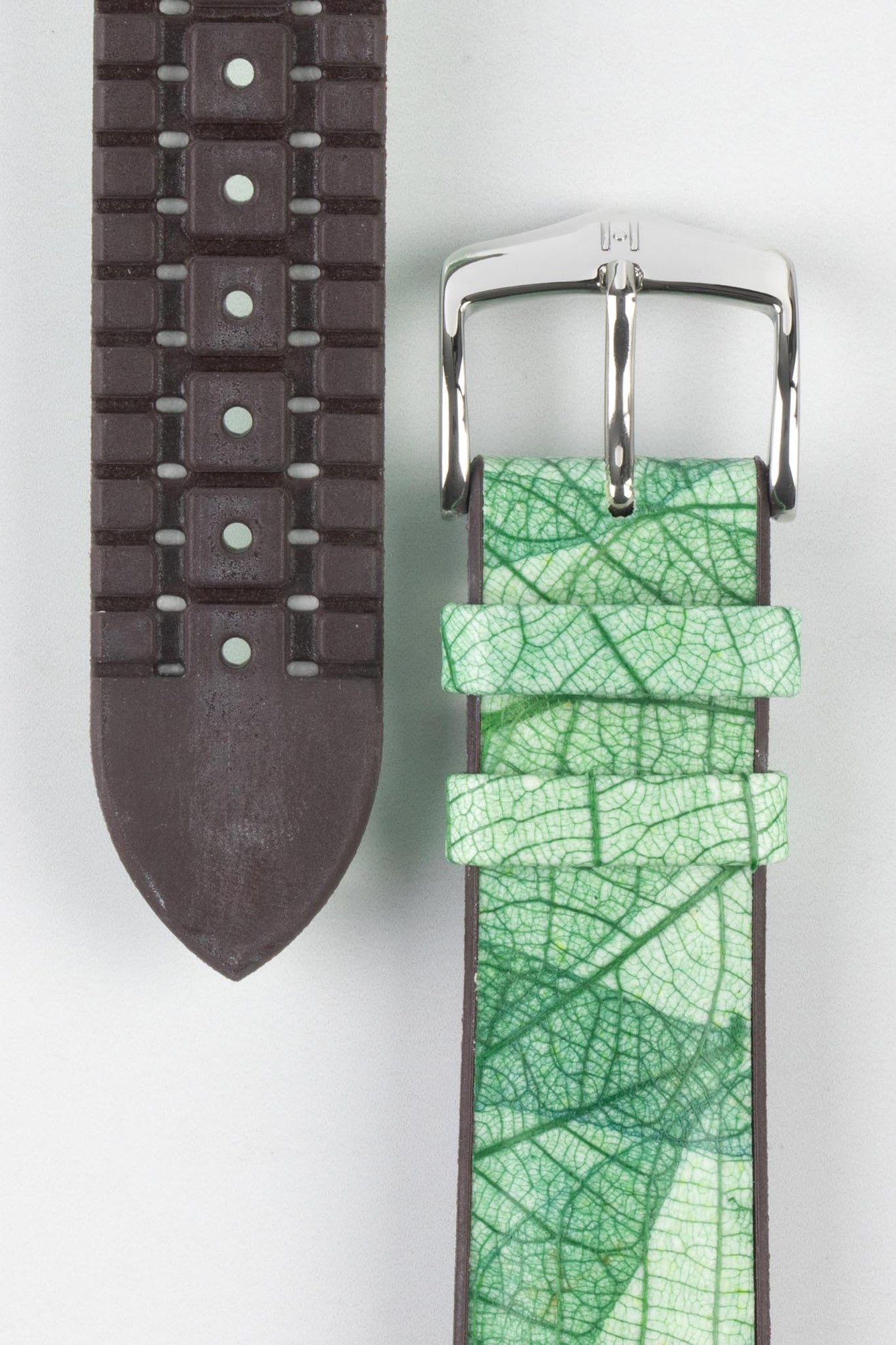 green rubber watch strap 