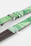 green rubber watch strap 