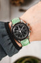 green rubber watch strap 