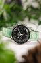 green rubber watch strap 