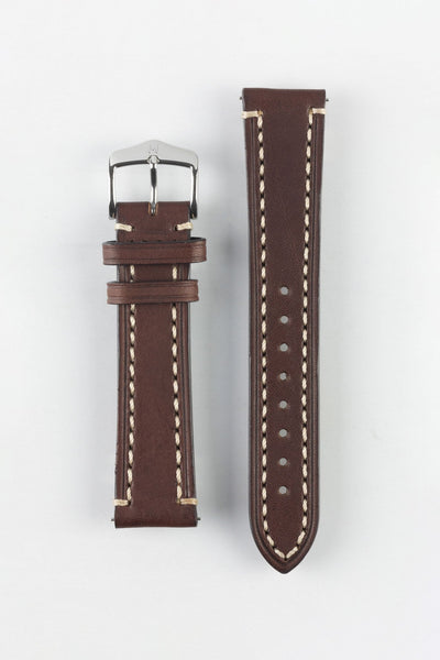 Hirsch LIBERTY Leather Watch Strap in BROWN