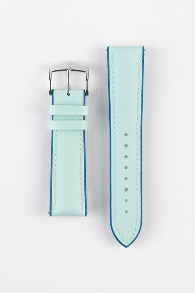 Hirsch LINDSEY Ladies Leather & Rubber Performance Watch Strap in BLUE/PETROL