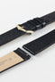 Hirsch LIZARD Leather Watch Strap in BLACK