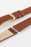 hirsch lizard gold brown strap 