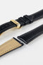 Hirsch LONDON Lizard Leather Watch Strap in BLACK