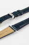 Hirsch LONDON Matt Alligator Leather Watch Strap in BLUE