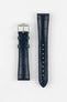 Hirsch LONDON Matt Alligator Leather Watch Strap in BLUE