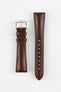 Hirsch LONDON Matt Alligator Leather Quick-Release Watch Strap in BROWN