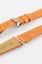 Hirsch LONDON Matt Alligator Leather Watch Strap in ORANGE