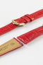 Hirsch LONDON Matt Alligator Leather Watch Strap in RED