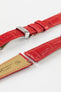 Hirsch LONDON Matt Alligator Leather Watch Strap in RED