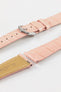 Hirsch LONDON Matt Alligator Leather Watch Strap in ROSA