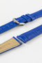 Hirsch LONDON Matt Alligator Leather Watch Strap in ROYAL BLUE