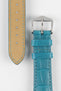 Hirsch LONDON Matt Alligator Leather Watch Strap in TURQUOISE