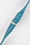 Hirsch LONDON Matt Alligator Leather Watch Strap in TURQUOISE