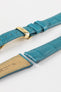 Hirsch LONDON Matt Alligator Leather Watch Strap in TURQUOISE