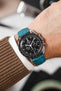 Hirsch LONDON Matt Alligator Leather Watch Strap in TURQUOISE