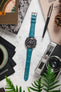 Hirsch LONDON Matt Alligator Leather Watch Strap in TURQUOISE