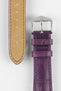 Hirsch LONDON Matt Alligator Leather Watch Strap in VIOLET