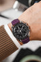 Hirsch LONDON Matt Alligator Leather Watch Strap in VIOLET