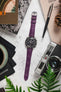 Hirsch LONDON Matt Alligator Leather Watch Strap in VIOLET