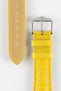 Hirsch LONDON Matt Alligator Leather Watch Strap in YELLOW