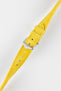 Hirsch LONDON Matt Alligator Leather Watch Strap in YELLOW