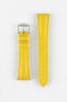 Hirsch LONDON Matt Alligator Leather Watch Strap in YELLOW