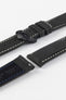 Hirsch MARINER Water-Resistant Leather Watch Strap in BLACK