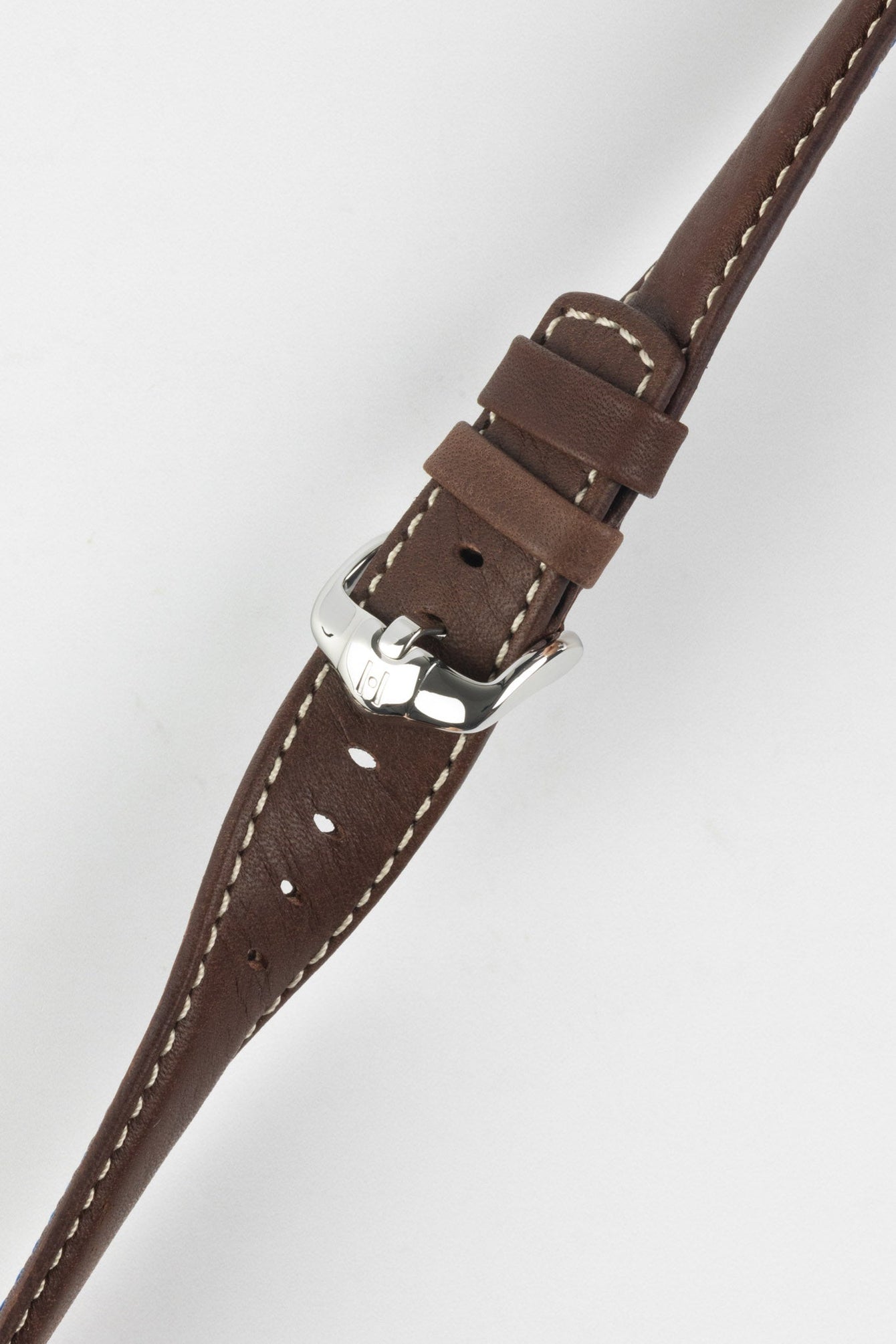 Hirsch MARINER Water-Resistant Leather Watch Strap in BROWN