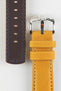 Hirsch MARINER Water-Resistant Leather Watch Strap in GOLD BROWN