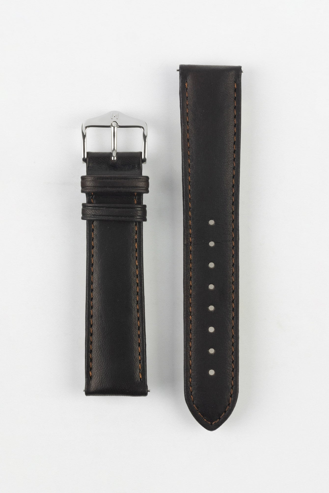 Hirsch MERINO Nappa Leather Watch Strap in BROWN