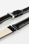 Hirsch MODENA Alligator Embossed Leather Watch Strap in BLACK