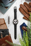 Hirsch MODENA Alligator Embossed Leather Watch Strap in BLACK