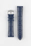 Hirsch MODENA Alligator Embossed Leather Watch Strap in BLUE