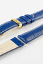 Hirsch MODENA Alligator Embossed Leather Watch Strap in ROYAL BLUE