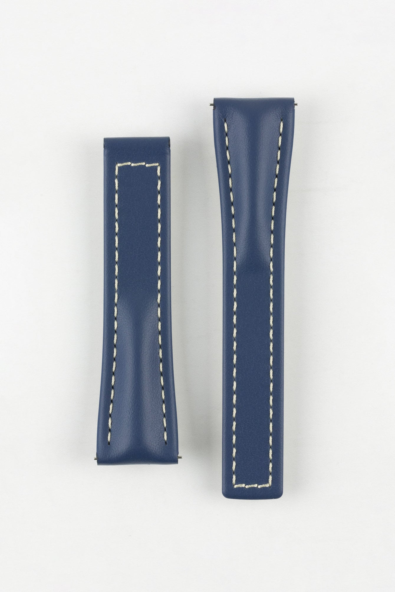 Hirsch NAVIGATOR Calfskin Deployment Watch Strap in BLUE