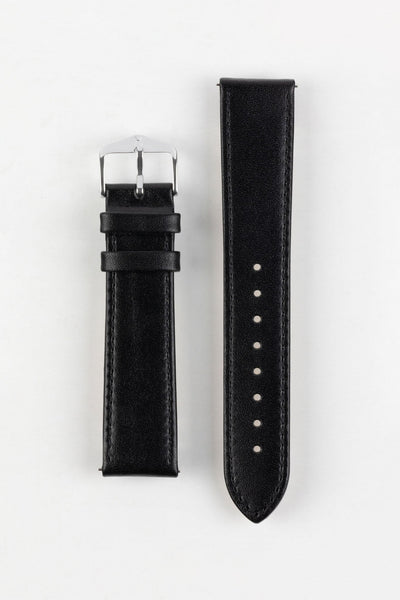 Hirsch OSIRIS Quick-Release Calf Leather Watch Strap in BLACK