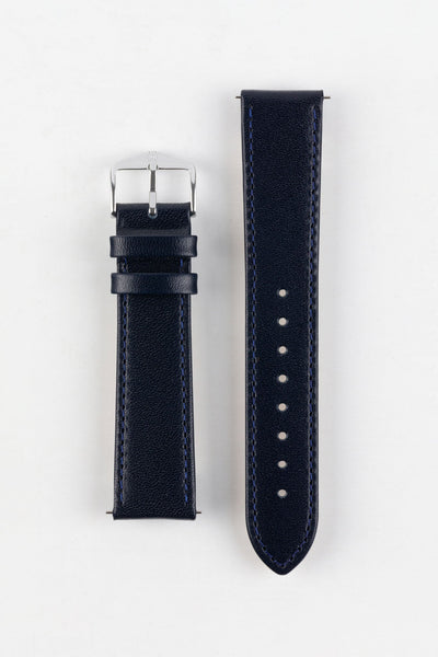 Hirsch OSIRIS Quick-Release Calf Leather Watch Strap in BLUE