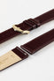 burgundy leather watch strap