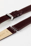 burgundy leather watch strap