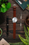 light brown leather watch strap