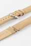 Hirsch OSIRIS Calf Leather with Nubuck Effect Watch Strap in BEIGE