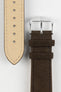 Hirsch OSIRIS Calf Leather with Nubuck Effect Watch Strap in BROWN