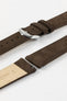 Hirsch OSIRIS Calf Leather with Nubuck Effect Watch Strap in BROWN