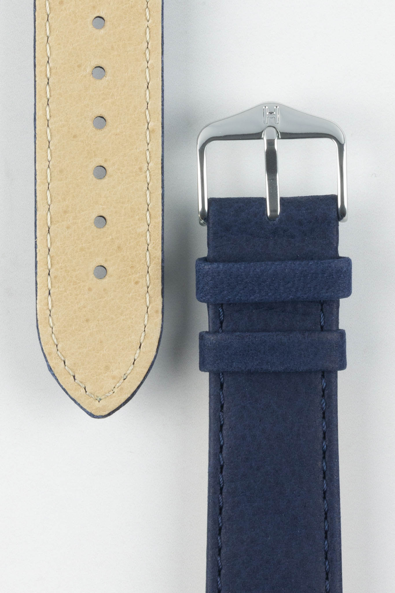 Dark blue leather watch on sale strap