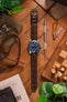 dark brown alligator watch strap